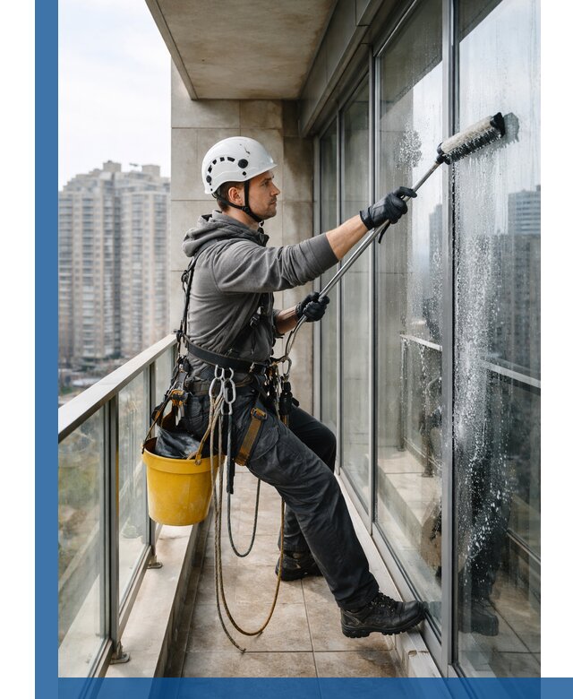 Профессиональная мойка балконного остекления в Люберцах