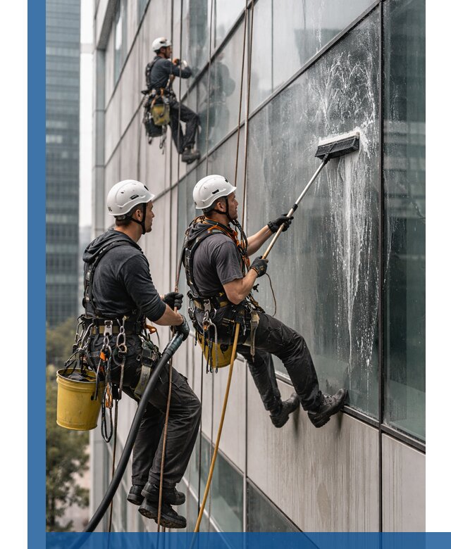 Профессиональная высотная мойка фасадов зданий в Люберцах
