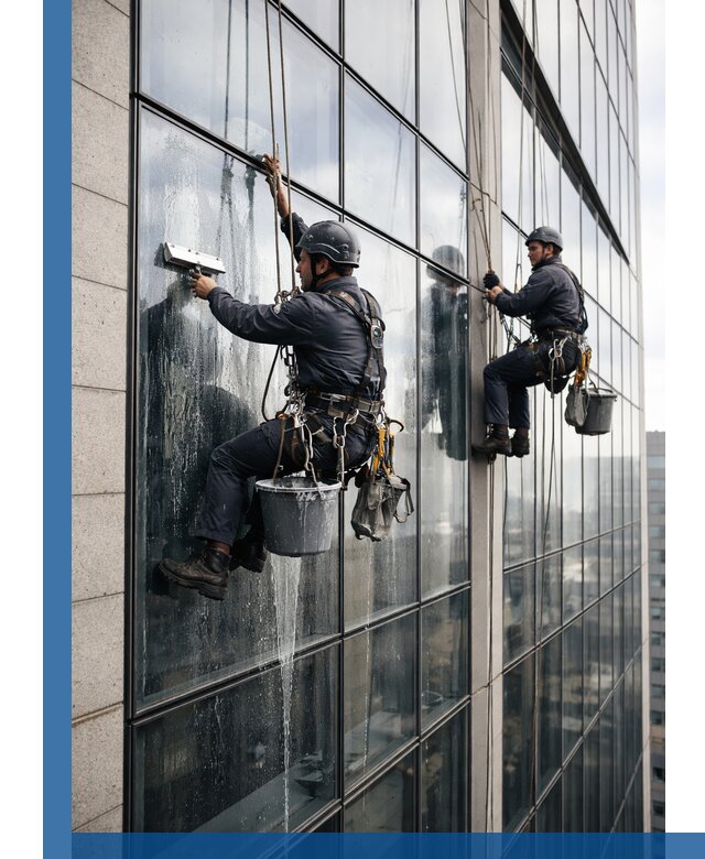 Профессиональная мойка стеклянных фасадов зданий в Люберцах