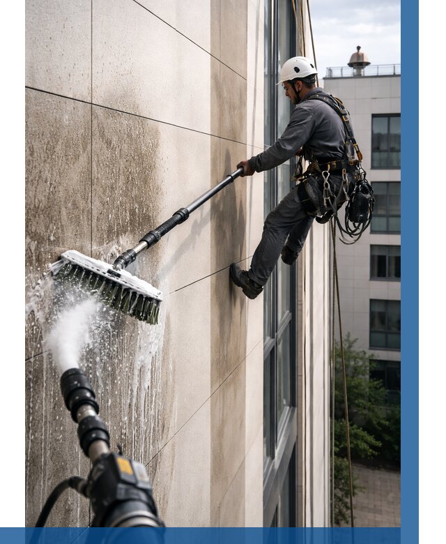 Мойка фасада из керамогранита в Люберцах от 316 р. | ВЫСОТНИК-Люб