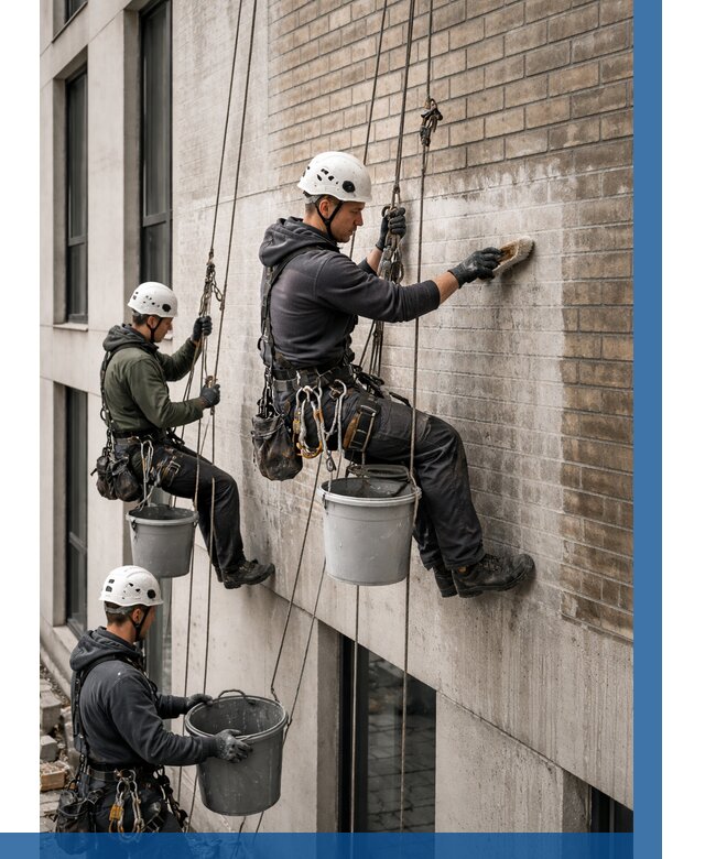 Удаление высолов с фасада в Люберцах от 263 р. | ВЫСОТНИК-Люб