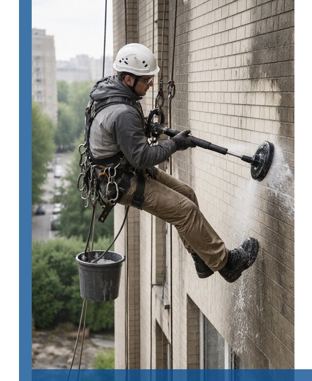 Очистка фасада от копоти в Люберцах профессионально и безопасно