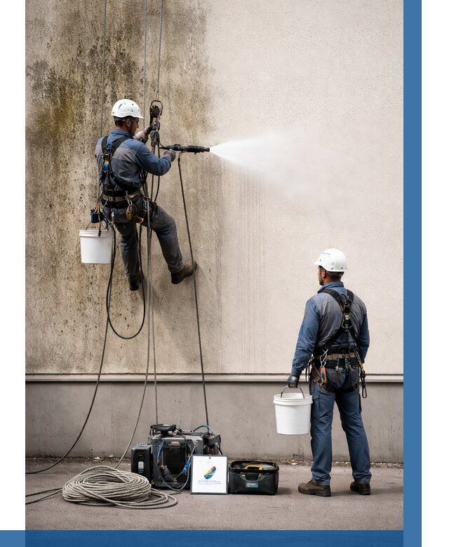 Очистка фасада от плесени в Люберцах от 316 р. | ВЫСОТНИК-Люб