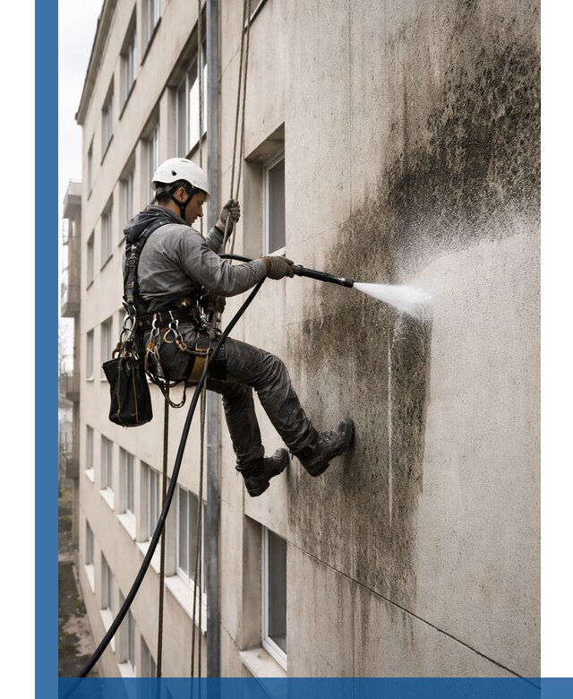 Профессиональная очистка фасадов от плесени в Люберцах