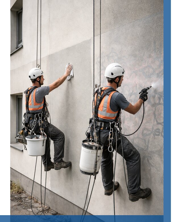 Антиграффити покрытие фасада в Люберцах от 631 р. | ВЫСОТНИК-Люб