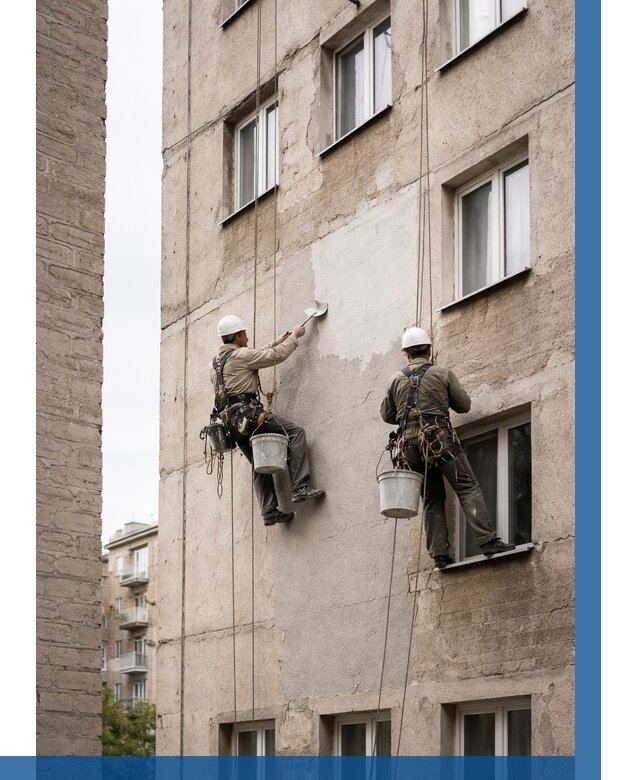 Косметический ремонт фасада в Люберцах от 1157 р. | ВЫСОТНИК-Люб