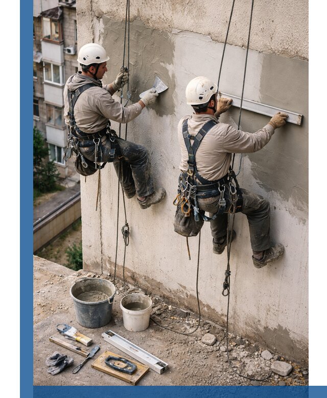 Комплексный ремонт штукатурного фасада с гарантией в Люберцах