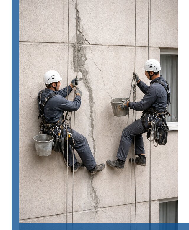 Заделка трещин на фасаде в Люберцах с гарантийным ремонтом