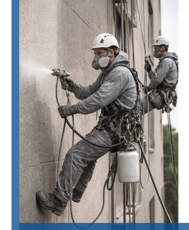 Безвоздушная покраска фасадов зданий в Люберцах профессионально