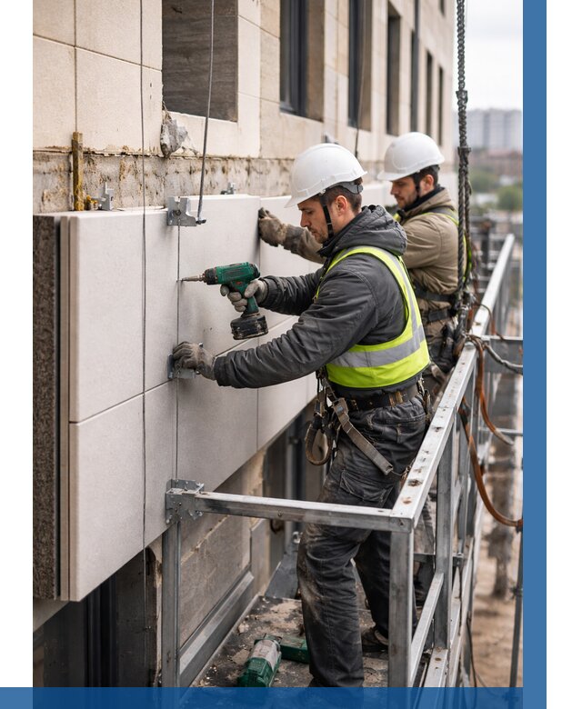 Монтаж фасадных термопанелей в Люберцах от 1578 р. | ВЫСОТНИК-Люб