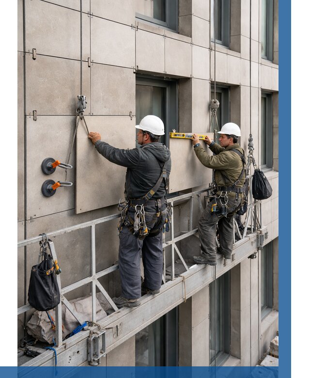 Монтаж керамогранита на фасад в Люберцах от 2630 р. | ВЫСОТНИК-Люб