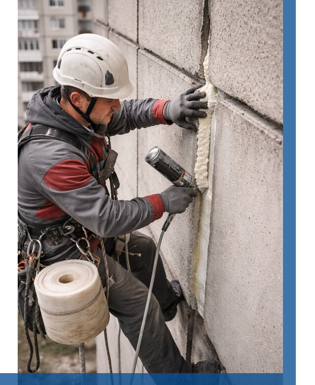 Утепление межпанельных швов в Люберцах от 736 р. | ВЫСОТНИК-Люб