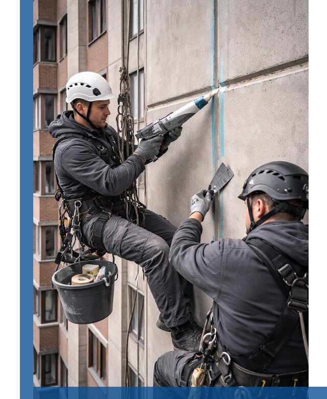 Вторичная герметизация швов фасада и кровли в Люберцах