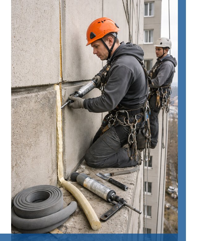 Теплый шов межпанельные швы в Люберцах от 736 р. | ВЫСОТНИК-Люб