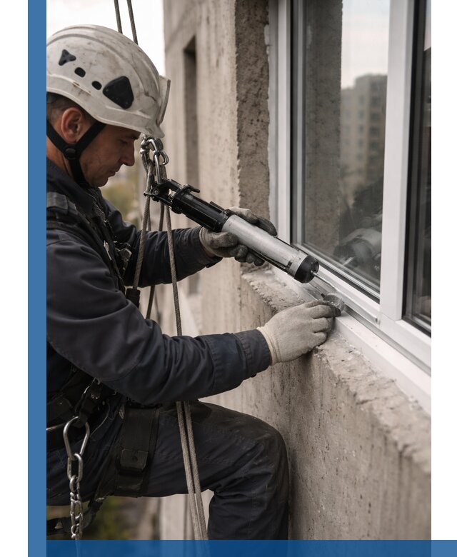 Герметизация оконных швов снаружи в Люберцах профессионально