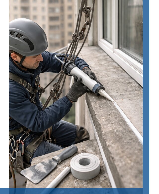 Герметизация балконного козырька в Люберцах от 4734 р. | ВЫСОТНИК-Люб