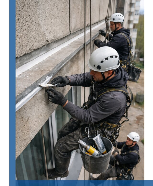 Герметизация примыкания балкона в Люберцах под ключ с гарантией