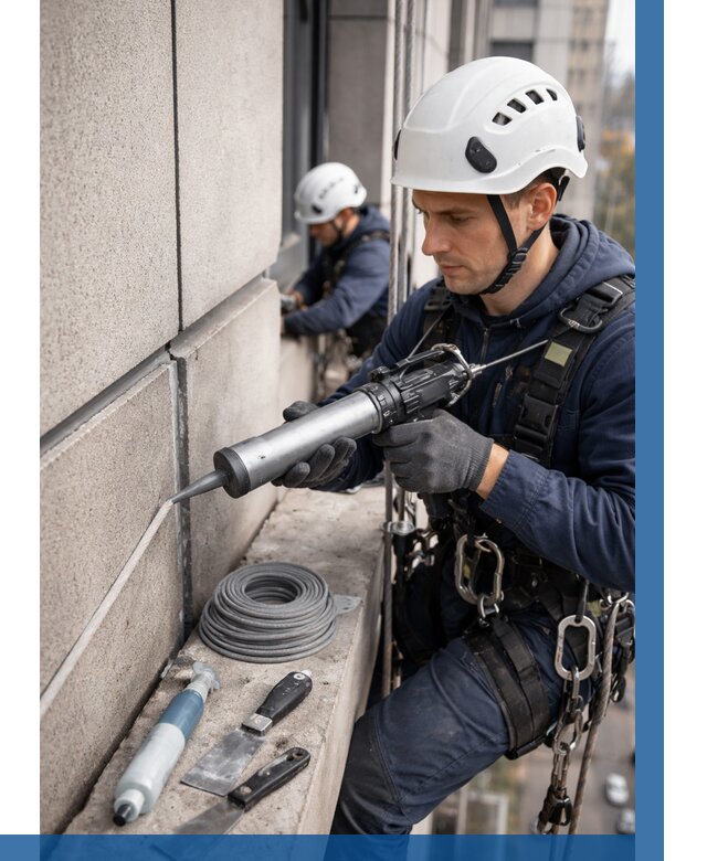 Герметизация деформационных швов фасада в Люберцах от 736 | ВЫСОТНИК-Люб