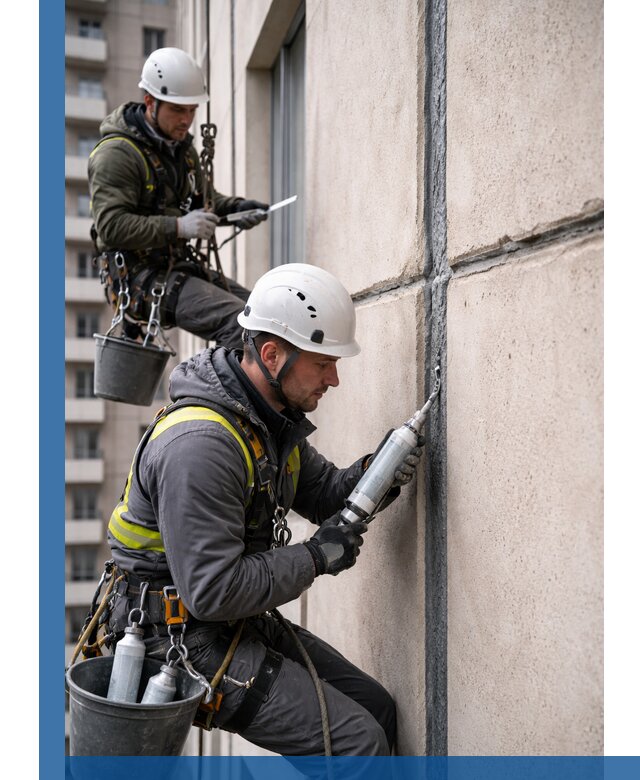 Герметизация деформационных швов фасада в Люберцах качественно