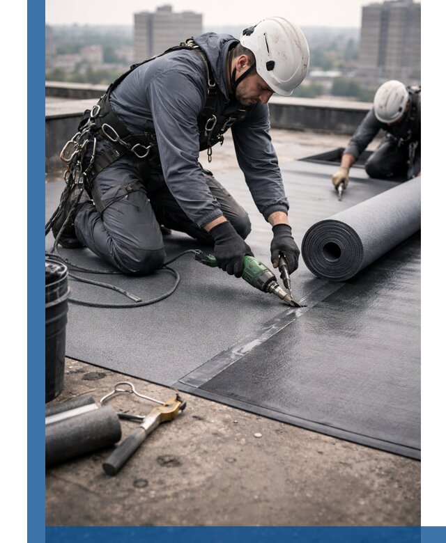 Ремонт мягкой кровли в Люберцах с выездом промальпинистов