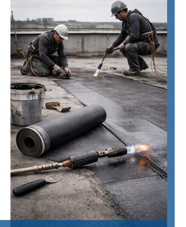 Ремонт рулонной кровли в Люберцах от 684 р. | ВЫСОТНИК-Люб