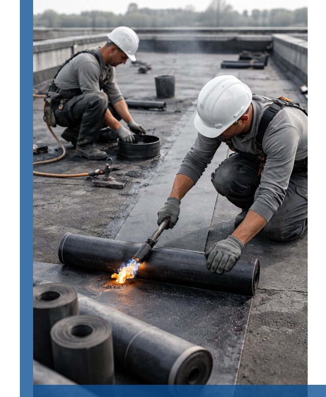 Ремонт рулонной кровли в Люберцах герметизация и восстановление