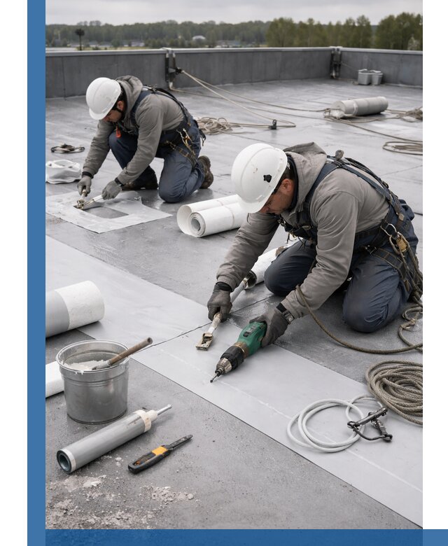 Ремонт мембранной кровли в Люберцах качественно и с гарантией