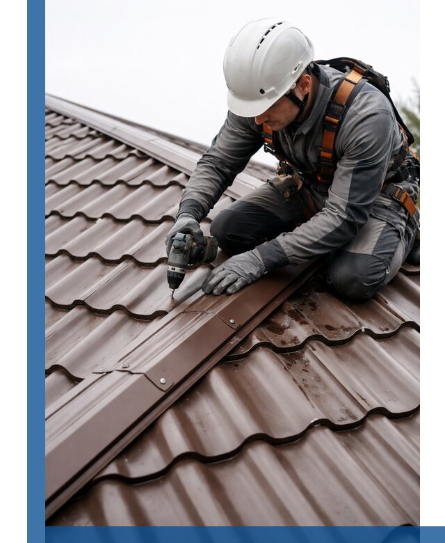 Ремонт металлочерепицы на крыше в Люберцах профессионально