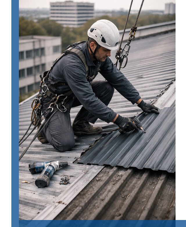 Ремонт профнастила на кровле в Люберцах, работы под ключ