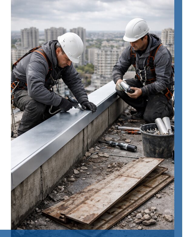 Замена парапетных крышек под ключ в Люберцах от 1263 р. | ВЫСОТНИК-Люб