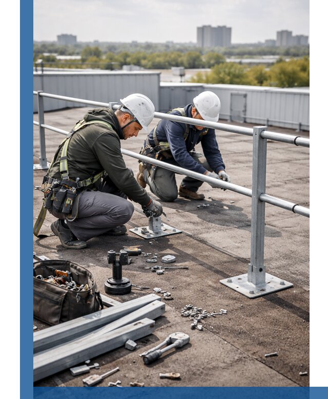 Монтаж кровельного ограждения в Люберцах под ключ с гарантией