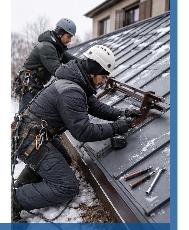 Монтаж снегозадержателей в Люберцах от 473 р. | ВЫСОТНИК-Люб