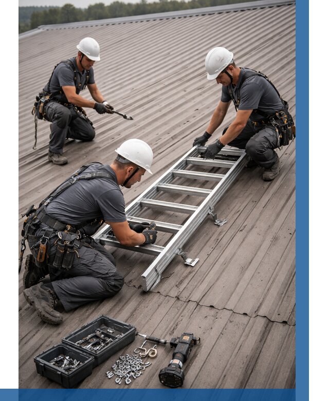 Монтаж кровельной лестницы в Люберцах от 4734 р. | ВЫСОТНИК-Люб