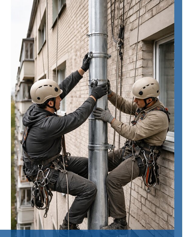 Замена водосточных труб в Люберцах от 6839 р. | ВЫСОТНИК-Люб