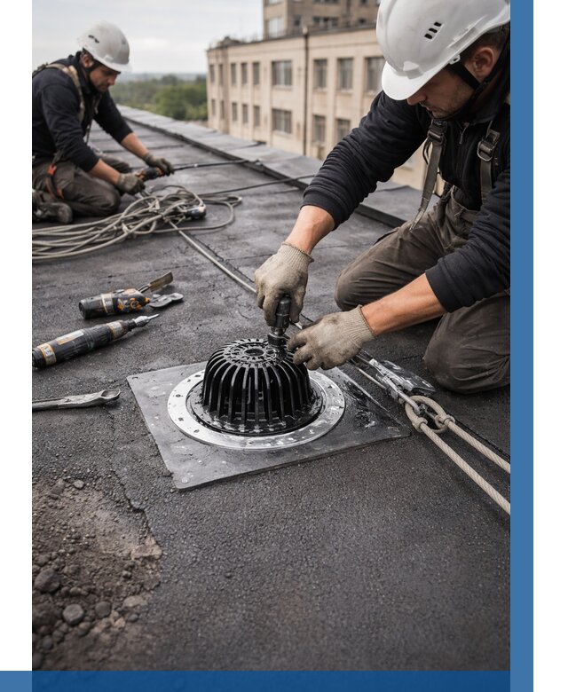 Установка водосточных воронок в Люберцах цена от 3682 р. | ВЫСОТНИК-Люб