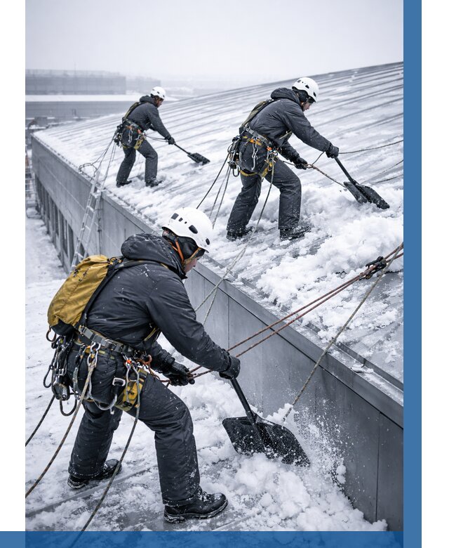 Очистка навесов от снега в Люберцах от 4734 р. | ВЫСОТНИК-Люб