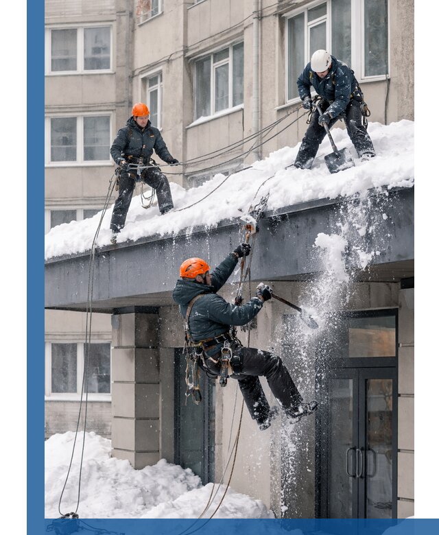 Безопасная очистка навесов от снега в Люберцах круглогодично