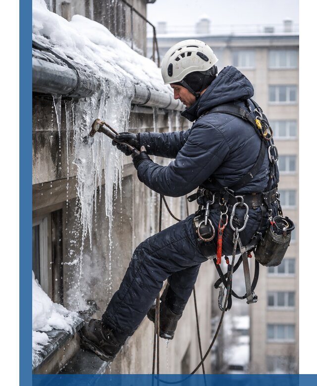 Удаление наледи и чистка водостоков в Люберцах оперативно и безопасно