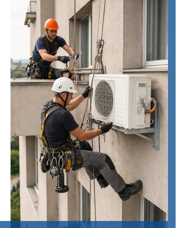 Монтаж внешнего блока кондиционера в Люберцах от 6839 р. | ВЫСОТНИК-Люб