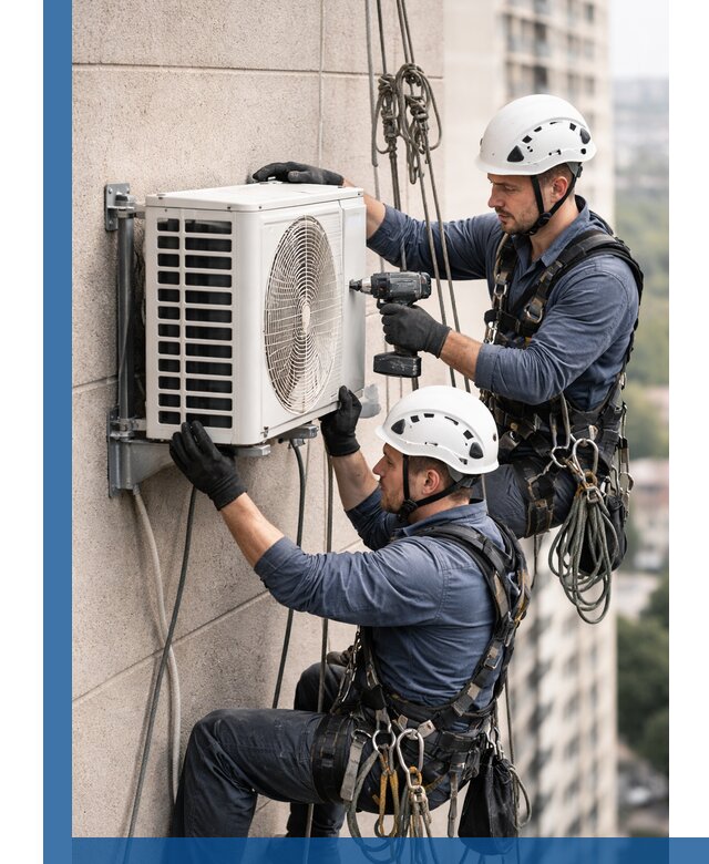 Монтаж внешнего блока кондиционера в Люберцах установка и крепление