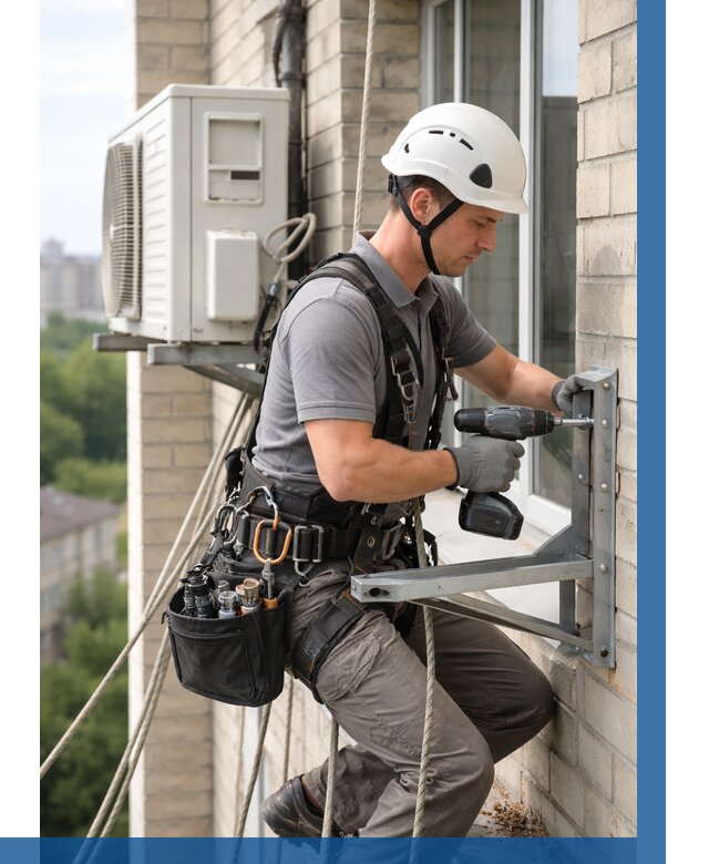 Установка кронштейнов кондиционера в Люберцах от 3682 р. | ВЫСОТНИК-Люб