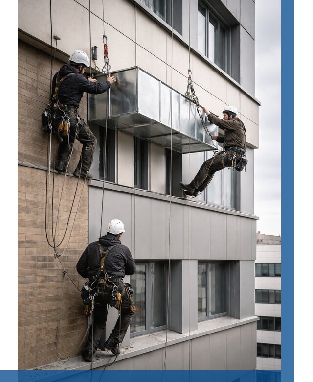 Монтаж воздуховодов на фасаде в Люберцах от 1578 р. | ВЫСОТНИК-Люб