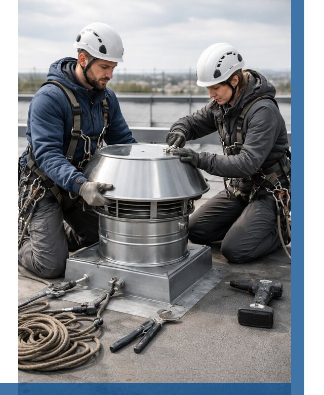 Установка дефлекторов на кровле в Люберцах от 4734 р. | ВЫСОТНИК-Люб