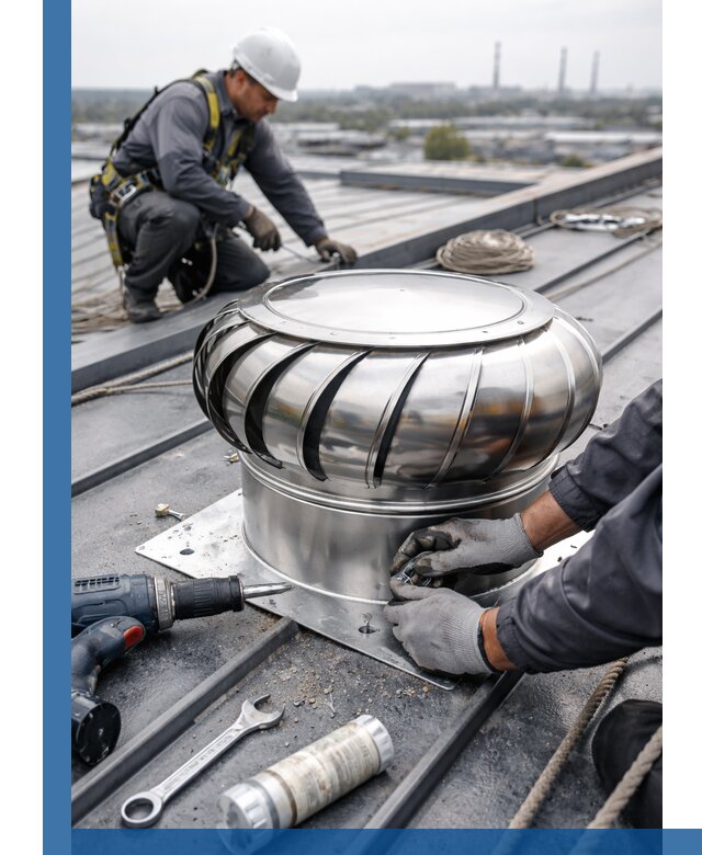 Установка дефлекторов на кровле в Люберцах профессионально