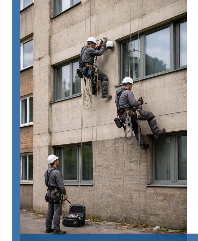 Монтаж фасадных камер видеонаблюдения в Люберцах под ключ