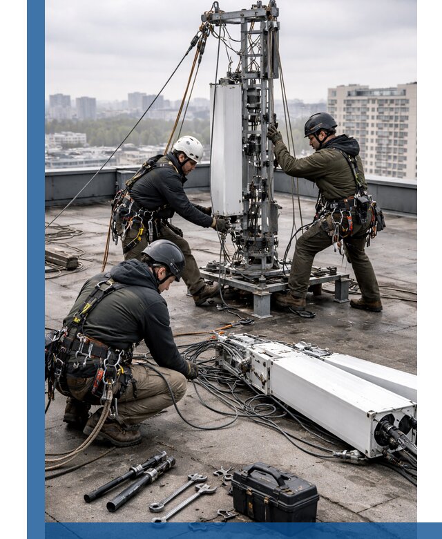 Демонтаж антенн на крыше зданий в Люберцах с гарантией