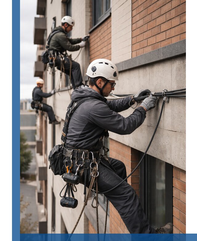 Крепление кабеля на фасаде монтаж и крепеж в Люберцах