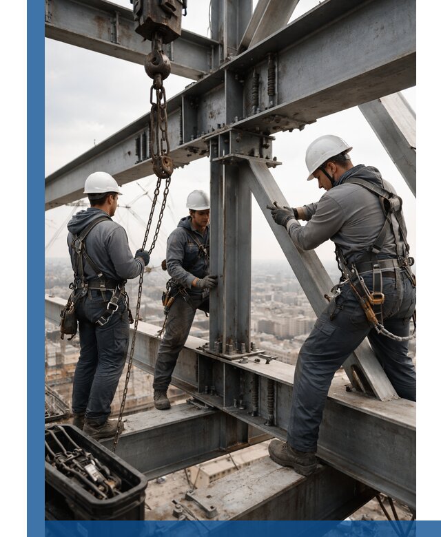 Профессиональный монтаж металлоконструкций на высоте в Люберцах