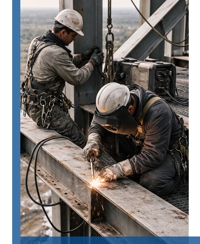 Высотные сварочные работы в Люберцах для промышленных объектов