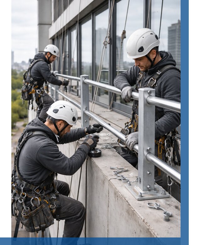 Монтаж ограждений на высоте в Люберцах, от 1263 р. | ВЫСОТНИК-Люб